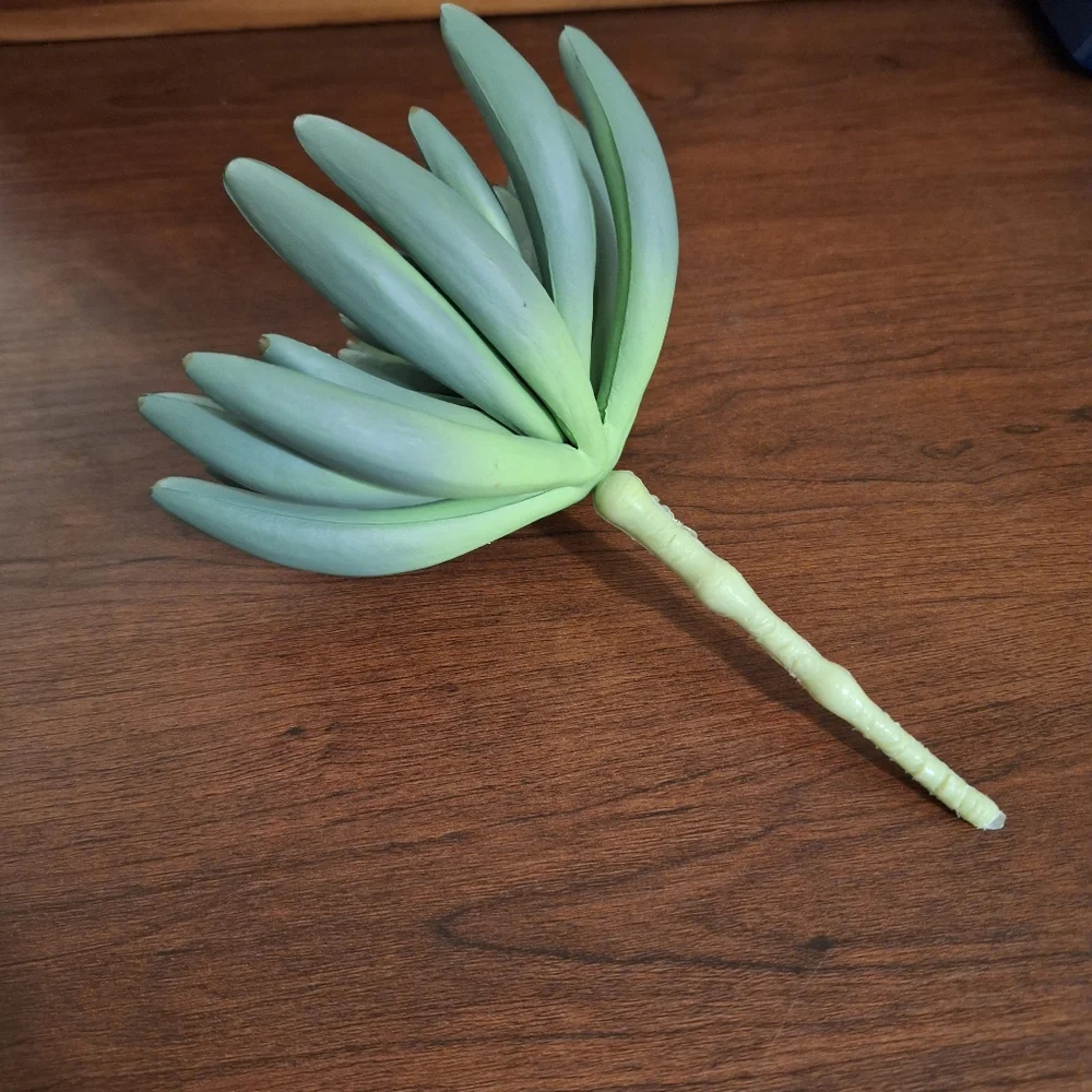 Green Succulent Rosette Plant - Decorative Faux/Live Accent